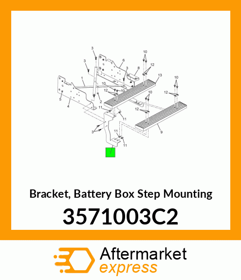 Bracket, Battery Box Step Mounting 3571003C2