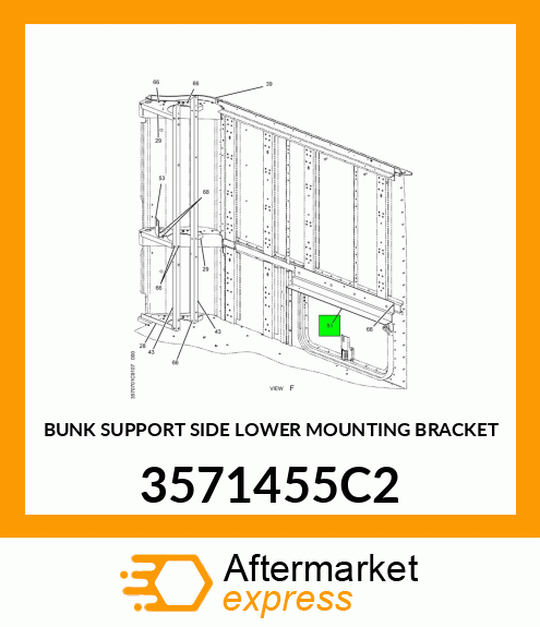 BUNK SUPPORT SIDE LOWER MOUNTING BRACKET 3571455C2