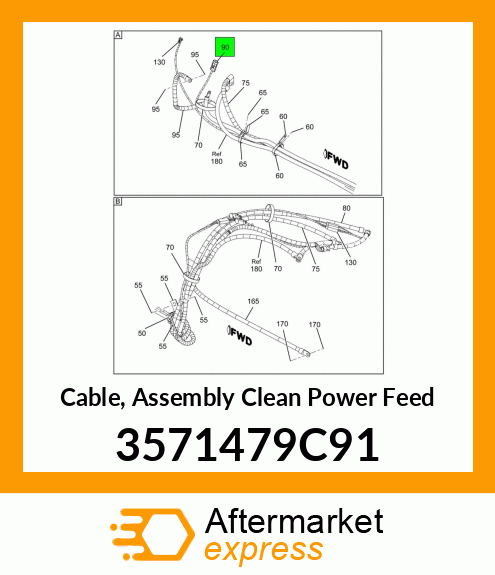 Cable, Assembly Clean Power Feed 3571479C91