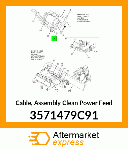 Cable, Assembly Clean Power Feed 3571479C91