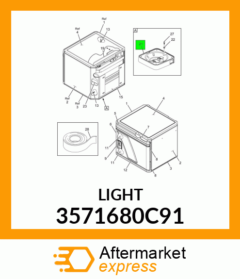 Light, TV/VCR Cabinet Light 3571680C91