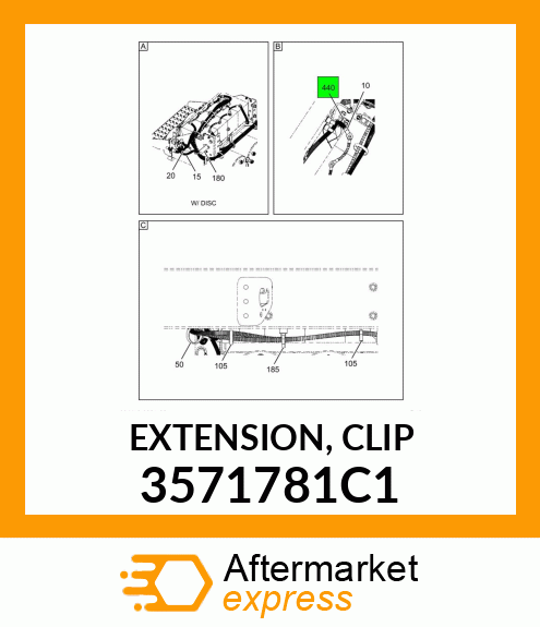 EXTENSION, CLIP 3571781C1