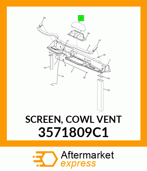 SCREEN, COWL VENT 3571809C1