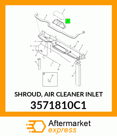SHROUD, AIR CLEANER INLET 3571810C1
