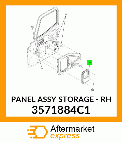 PANEL ASSY STORAGE - RH 3571884C1