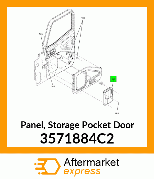 Panel, Storage Pocket Door 3571884C2