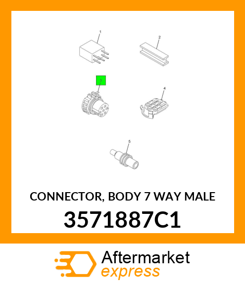 CONNECTOR, BODY 7 WAY MALE 3571887C1