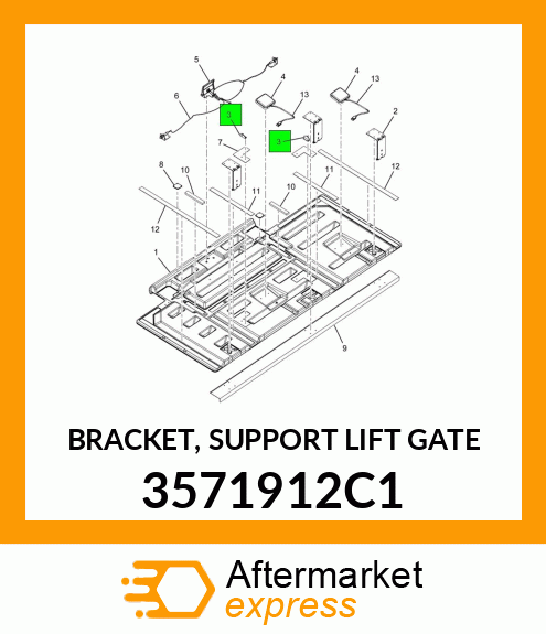 BRACKET, SUPPORT LIFT GATE 3571912C1