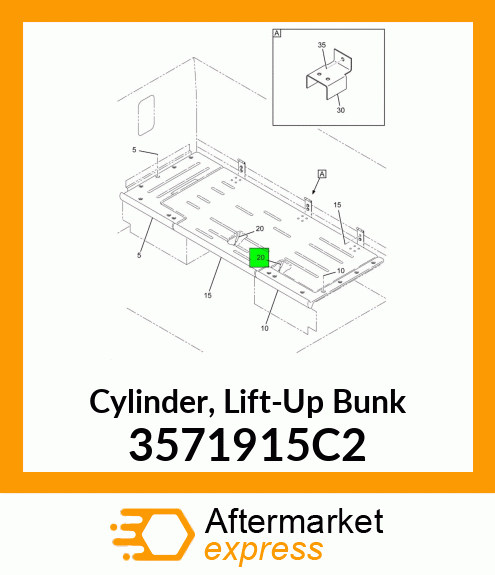 Cylinder, Lift-Up Bunk 3571915C2