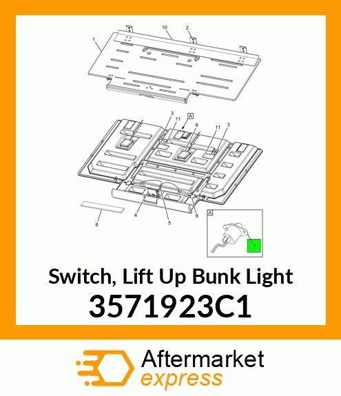 Switch, Lift Up Bunk Light 3571923C1