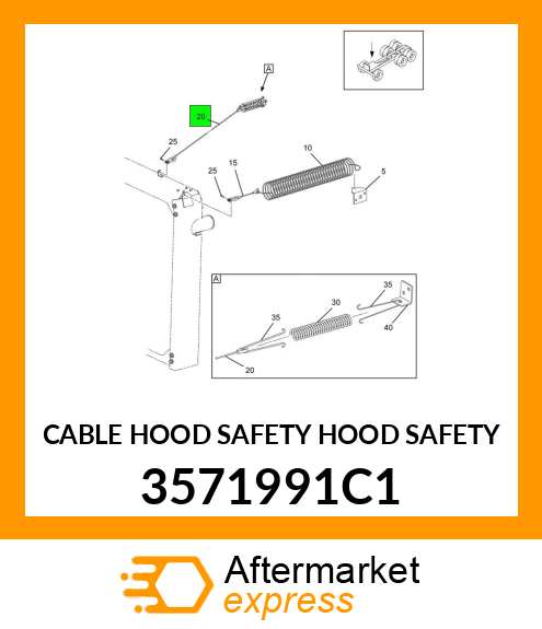 CABLE HOOD SAFETY HOOD SAFETY 3571991C1