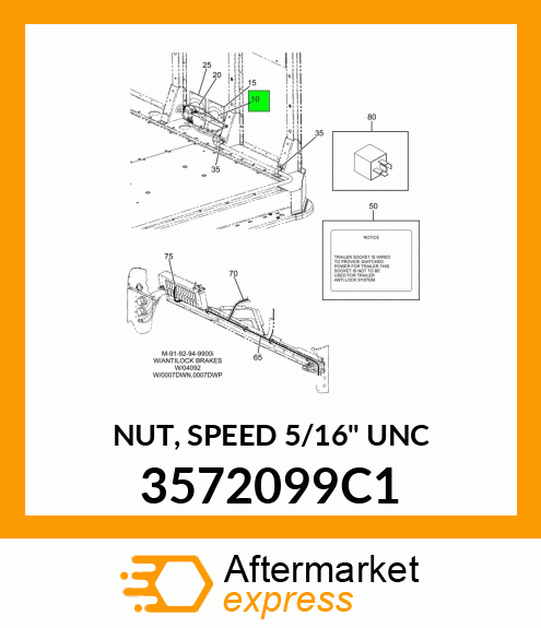 NUT, SPEED 5/16" UNC 3572099C1