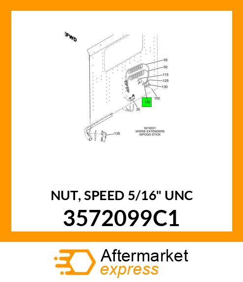 NUT, SPEED 5/16" UNC 3572099C1