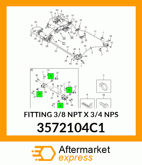 FITTING 3/8" NPT X 3/4" NPS 3572104C1