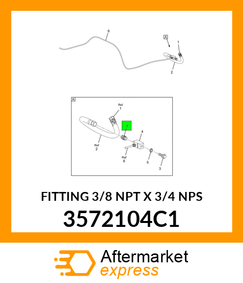 FITTING 3/8" NPT X 3/4" NPS 3572104C1