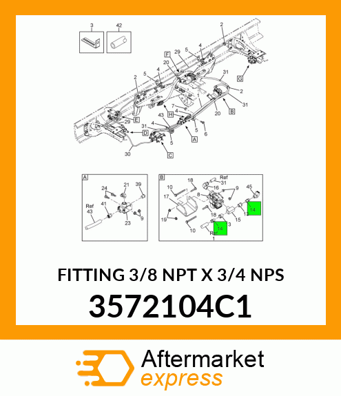 FITTING 3/8" NPT X 3/4" NPS 3572104C1