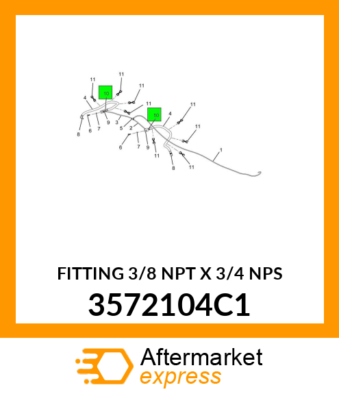 FITTING 3/8" NPT X 3/4" NPS 3572104C1