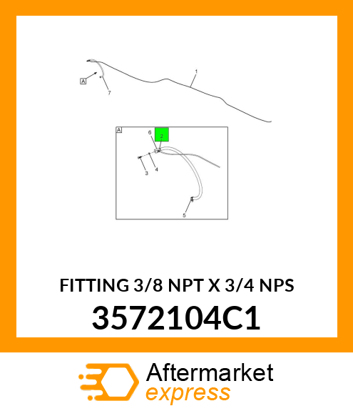 FITTING 3/8" NPT X 3/4" NPS 3572104C1