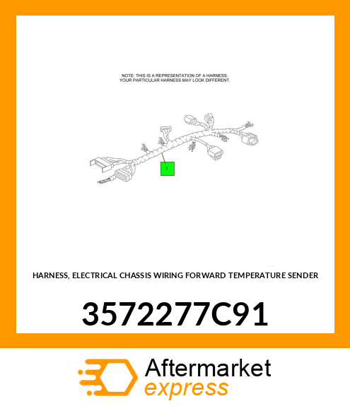 HARNESS, ELECTRICAL CHASSIS WIRING FORWARD TEMPERATURE SENDER 3572277C91