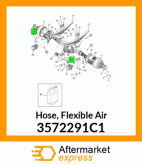 Hose, Flexible Air 3572291C1