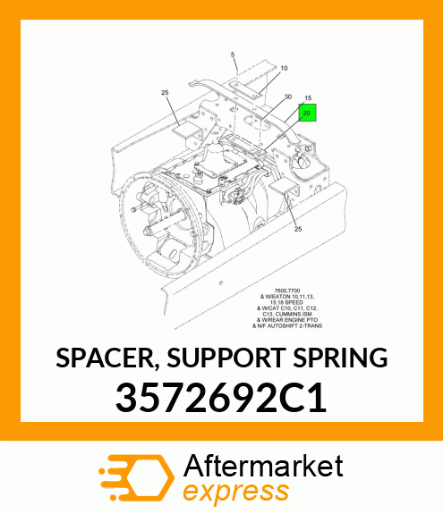 SPACER, SUPPORT SPRING 3572692C1