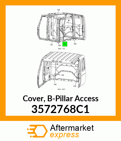 Cover, B-Pillar Access 3572768C1