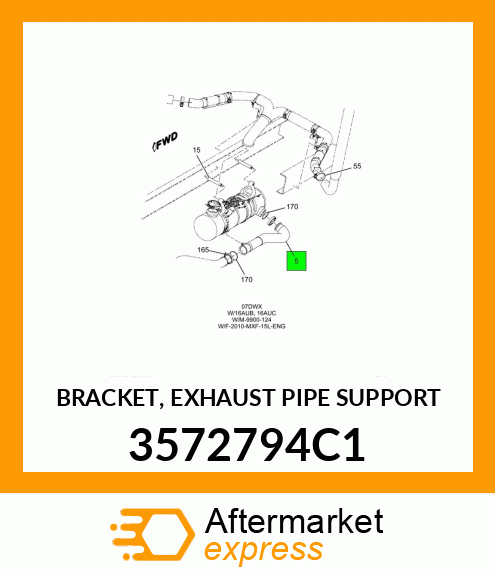 BRACKET, EXHAUST PIPE SUPPORT 3572794C1