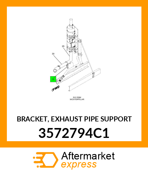 BRACKET, EXHAUST PIPE SUPPORT 3572794C1