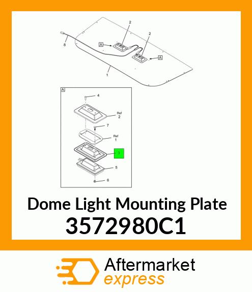 Dome Light Mounting Plate 3572980C1