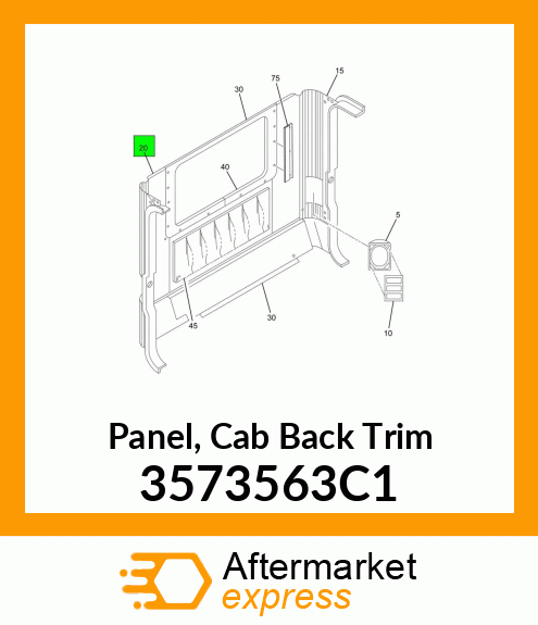 Panel, Cab Back Trim 3573563C1