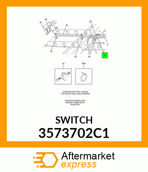 Switch, TV/VCR and Shore Power 3573702C1