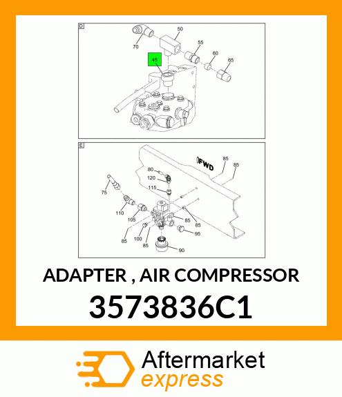 ADAPTER , AIR COMPRESSOR 3573836C1
