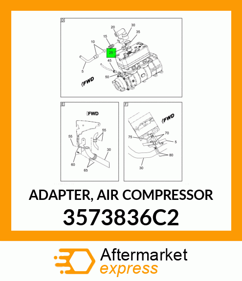 ADAPTER, AIR COMPRESSOR 3573836C2