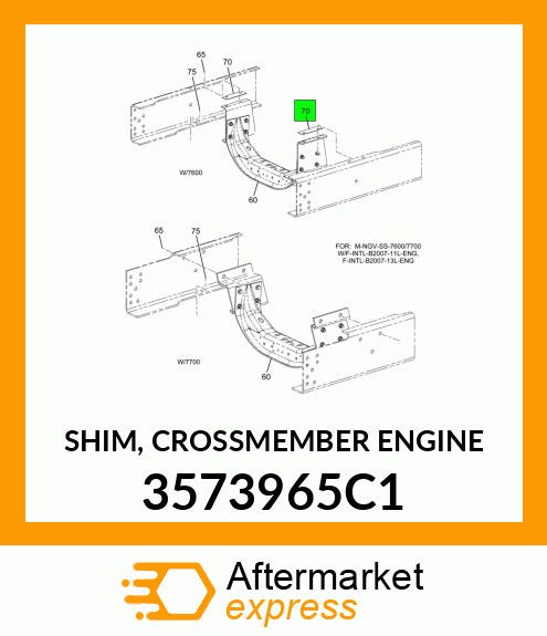 SHIM, CROSSMEMBER ENGINE 3573965C1