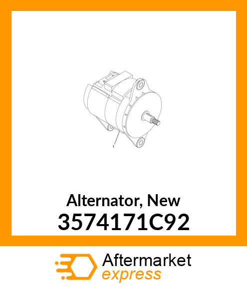 Alternator, New 3574171C92