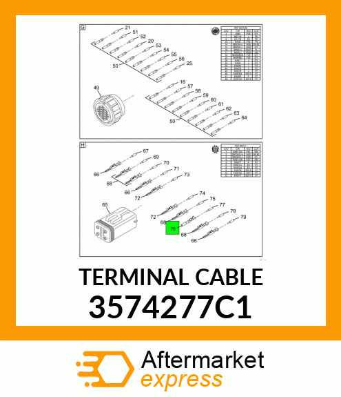 TERMINAL CABLE 3574277C1