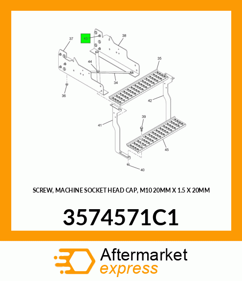SCREW, MACHINE SOCKET HEAD CAP, M10 20MM X 1.5 X 20MM 3574571C1