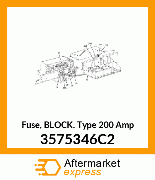 Fuse, Block Type 200 Amp 3575346C2