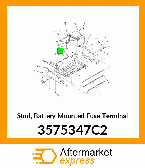 Stud, Battery Mounted Fuse Terminal 3575347C2