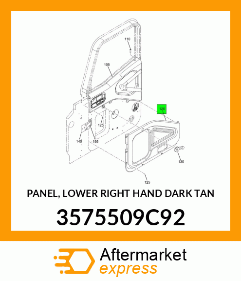 PANEL, LOWER RIGHT HAND DARK TAN 3575509C92