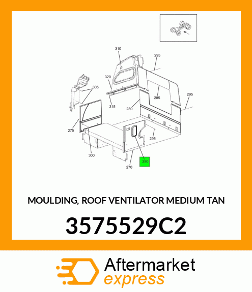 MOULDING, ROOF VENTILATOR MEDIUM TAN 3575529C2