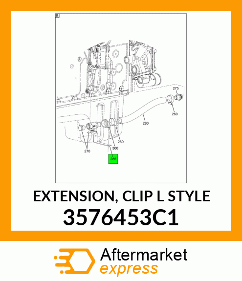 EXTENSION, CLIP "L" STYLE 3576453C1