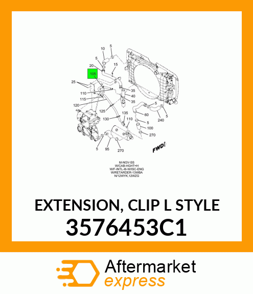 EXTENSION, CLIP "L" STYLE 3576453C1