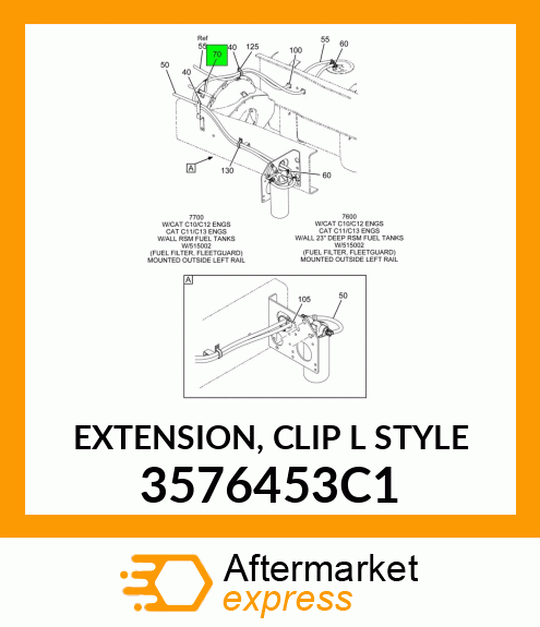 EXTENSION, CLIP "L" STYLE 3576453C1