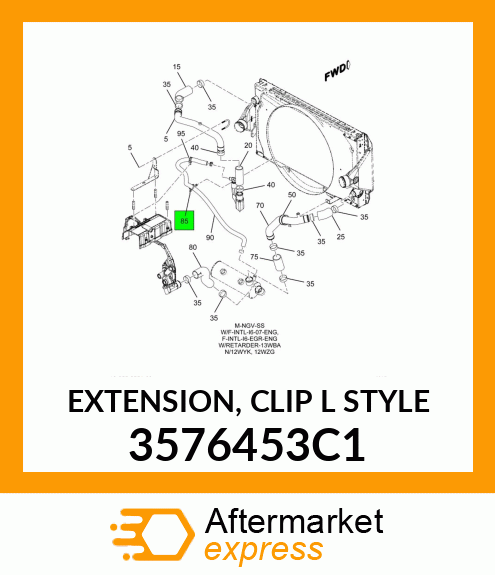 EXTENSION, CLIP "L" STYLE 3576453C1