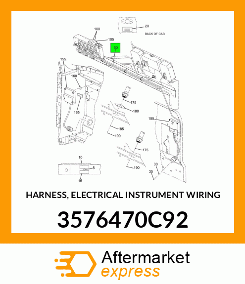 HARNESS, ELECTRICAL INSTRUMENT WIRING 3576470C92