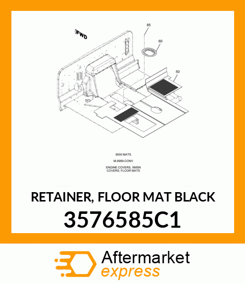 RETAINER, FLOOR MAT BLACK 3576585C1