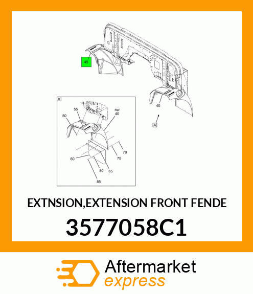 EXTNSION,EXTENSION FRONT FENDE 3577058C1