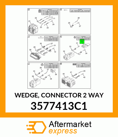WEDGE, CONNECTOR 2 WAY 3577413C1