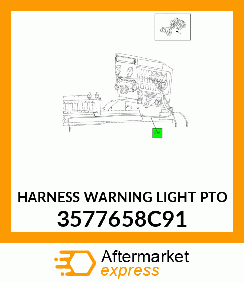 HARNESS WARNING LIGHT PTO 3577658C91